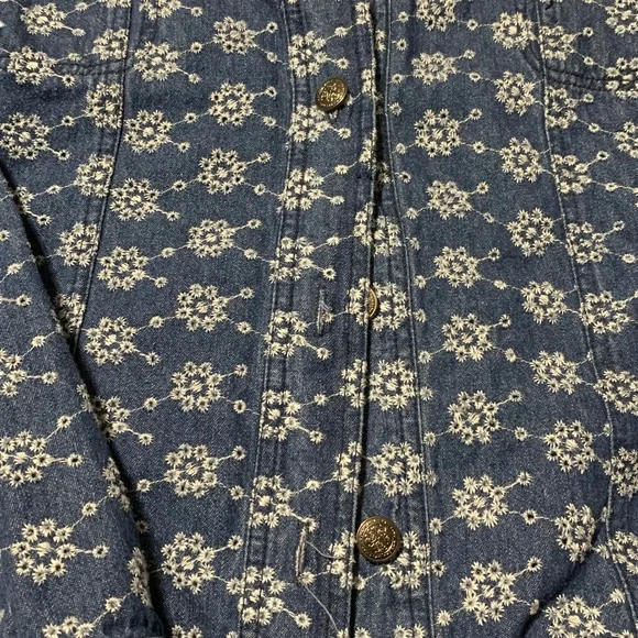 Denim&Co ~ Blue and White Patterned Jacket (XL) - Picture 4 of 14